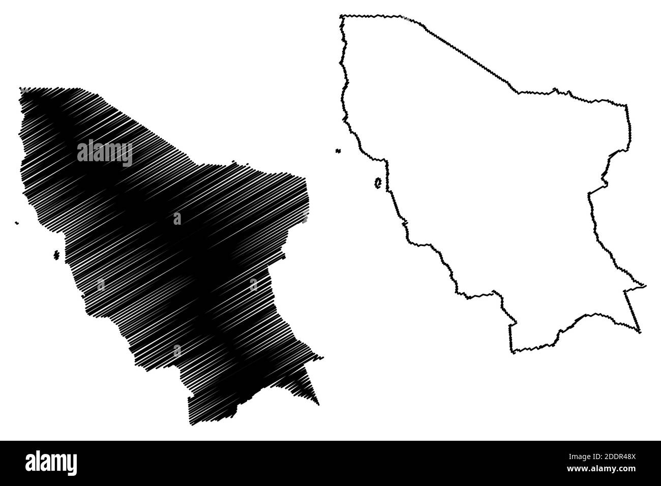 Marsabit County (Republic of Kenya, Eastern Province) map vector ...