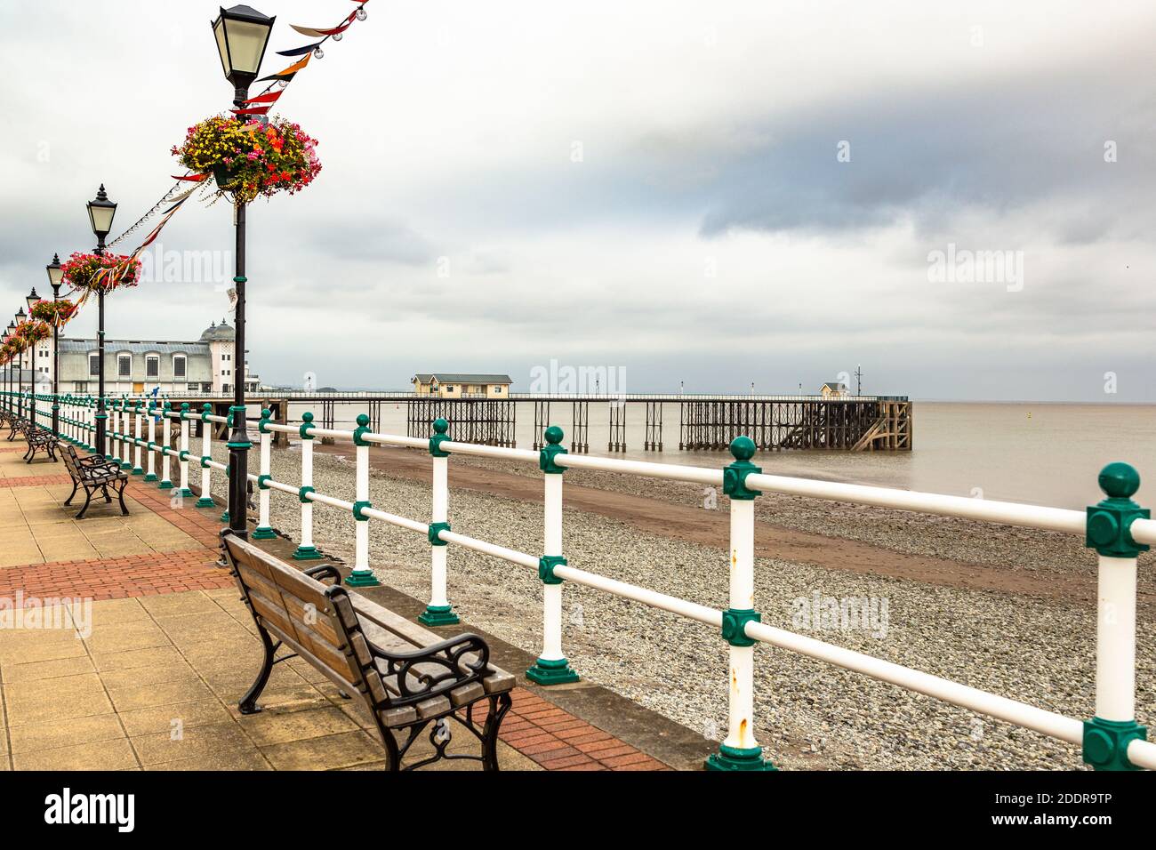 Deserted holiday resort of Porthcawl in South Wales Stock Photo Alamy