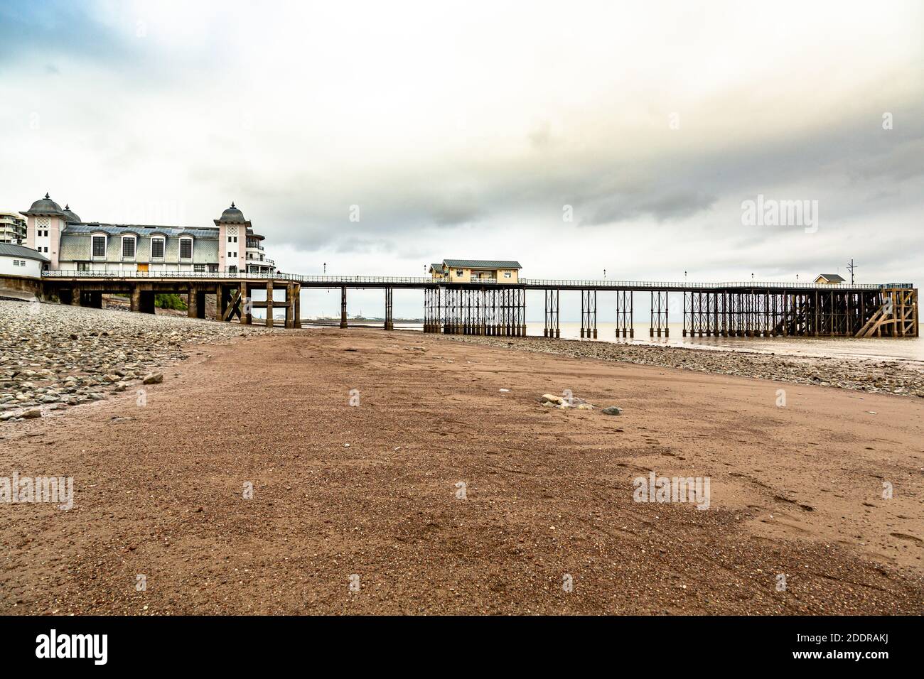 Deserted holiday resort of Porthcawl in South Wales Stock Photo Alamy