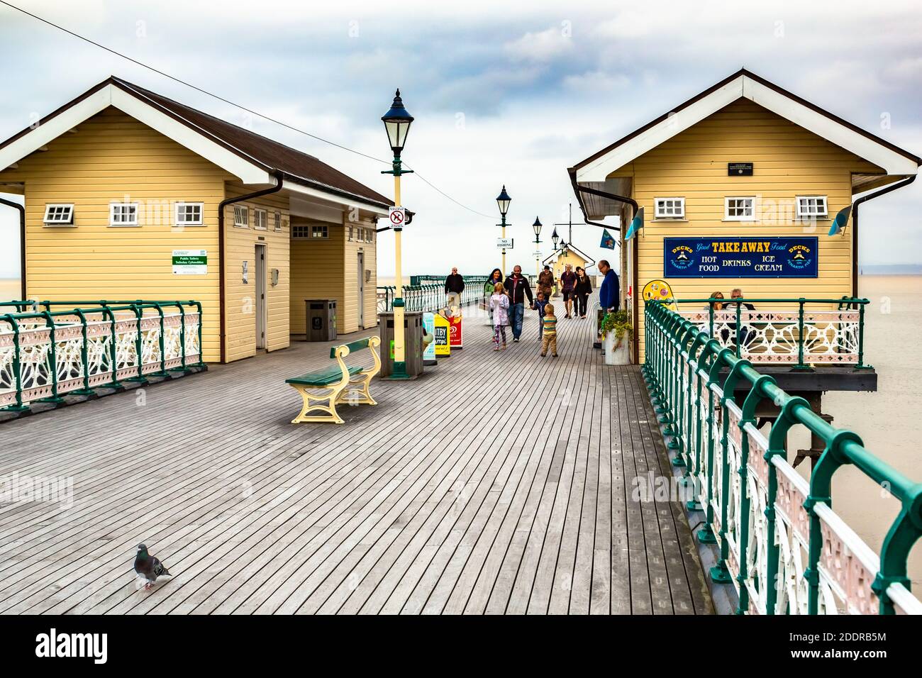 Deserted holiday resort of Porthcawl in South Wales Stock Photo Alamy