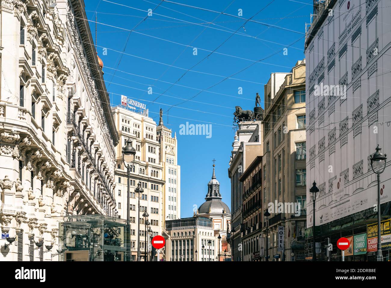 Madrid, Spain - October 11, 2020:Four Seasons Private Residences in Canalejas Square in Centro district. Stock Photo