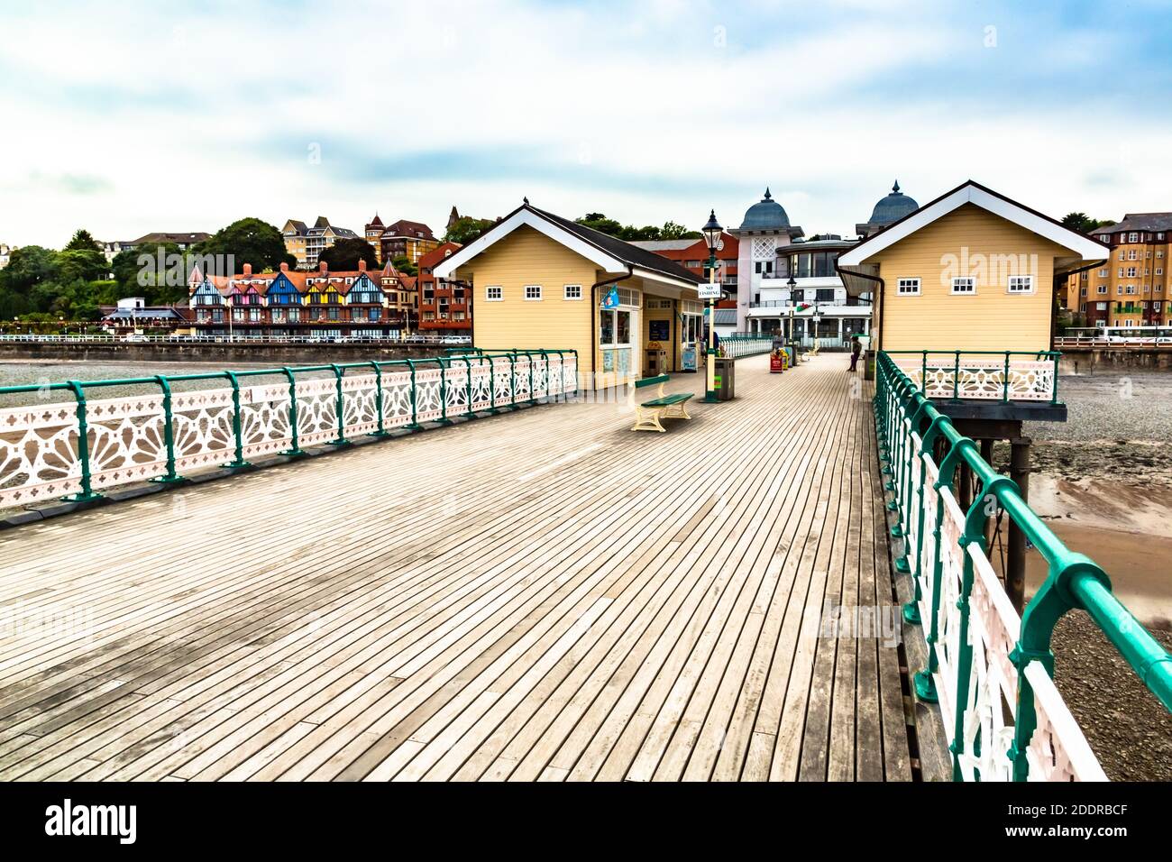 Deserted holiday resort of Porthcawl in South Wales Stock Photo Alamy