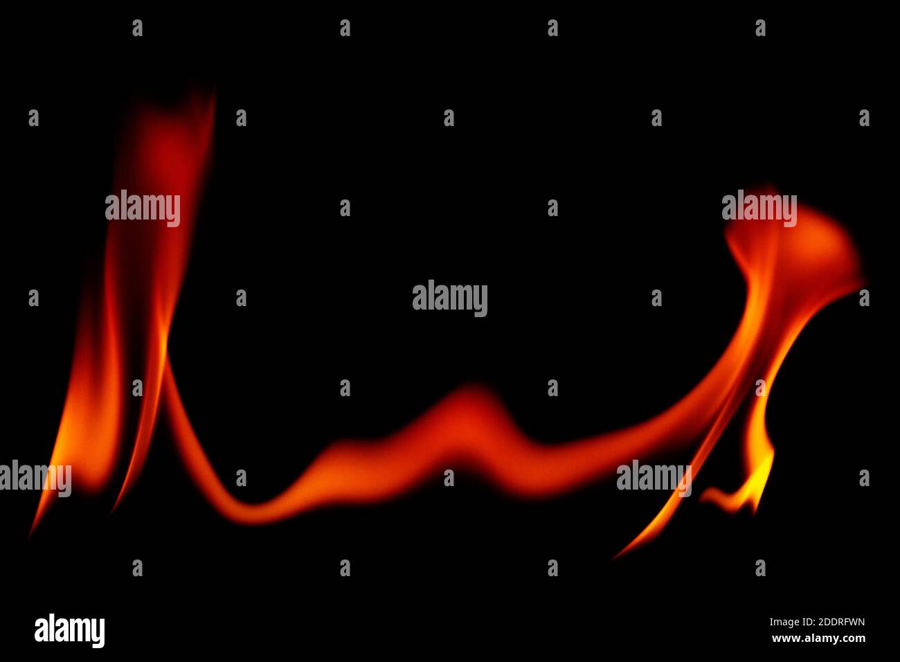 Fire flames isolated on black background Stock Photo - Alamy