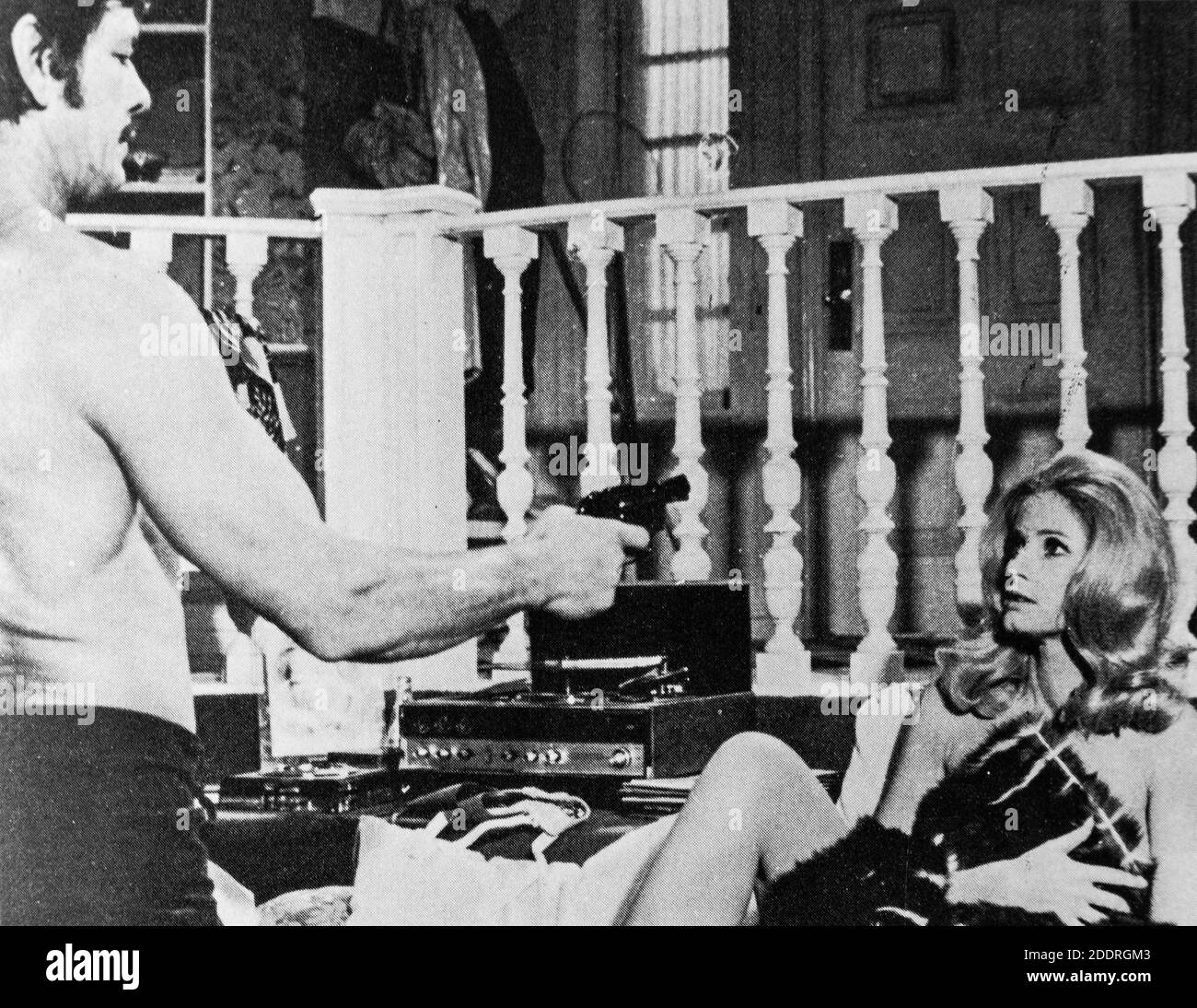 Charles Bronson and Jill Ireland in the 1970 film,  Violent City. Stock Photo