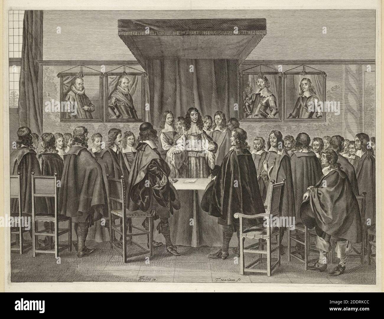 Koning Karel II van Engeland spreekt een kleine groep staande leden van de  Staten-Generaal toe, 1 juni 1660 Stock Photo - Alamy