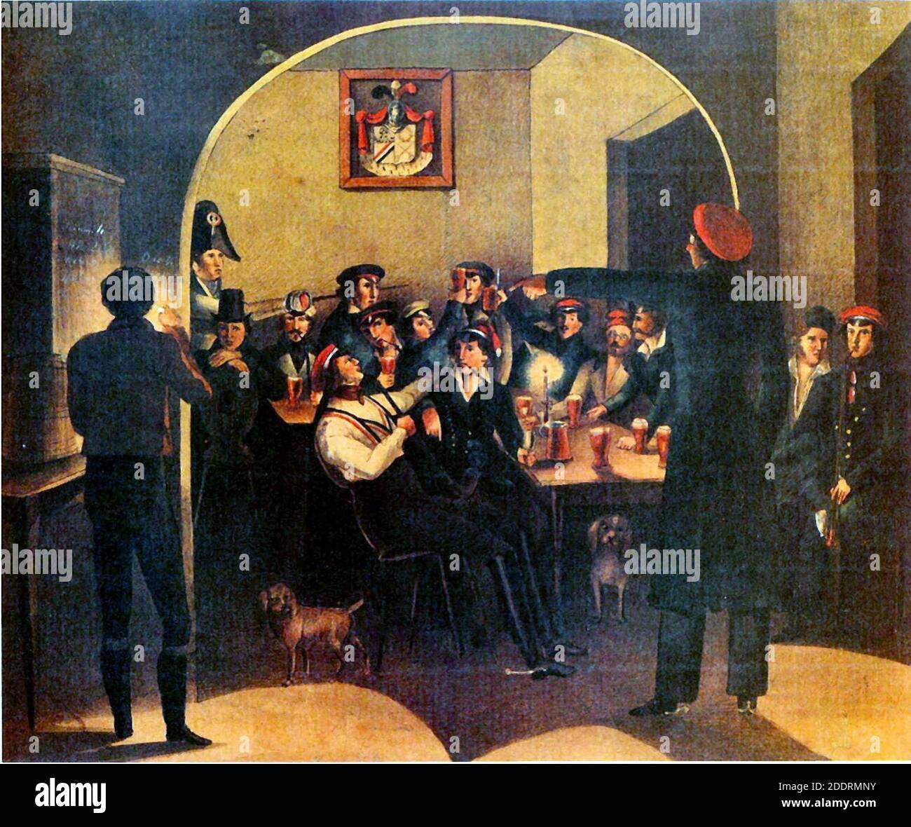 Kneipe Corps Suevia Tubingen Um 1815 Stock Photo Alamy