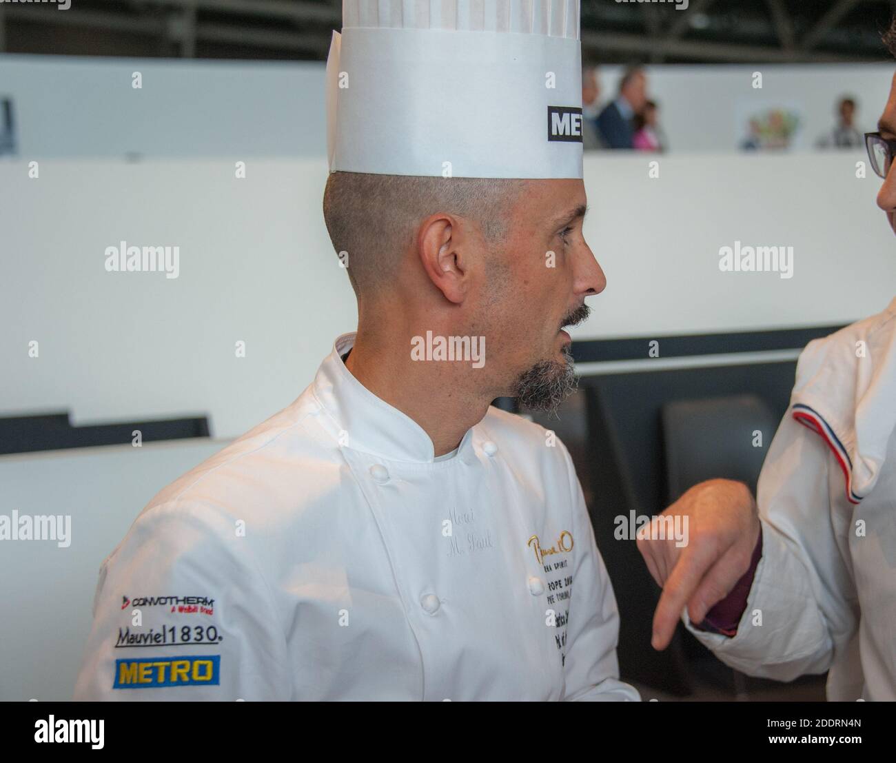 06/11/2018 Turin (Italy) Enrico Crippa, famous italian chef, during a break from the Bocuse d'Or  proceedings in Turin (Italy) Stock Photo