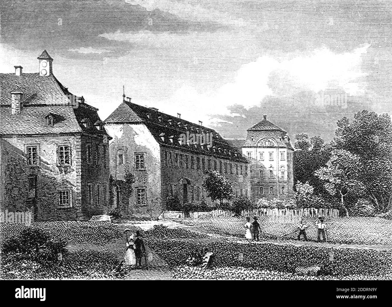 Kloster Arnsburg, 1849 Stock Photo - Alamy