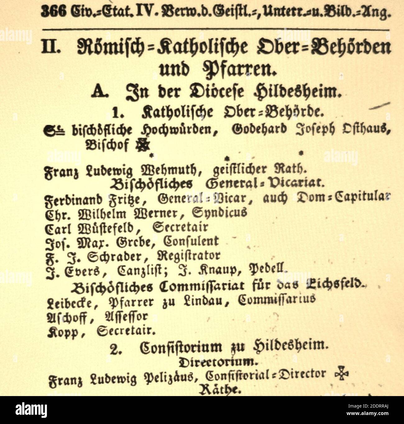 KR Hannover Staatskalender 1836 (4 Stock Photo - Alamy