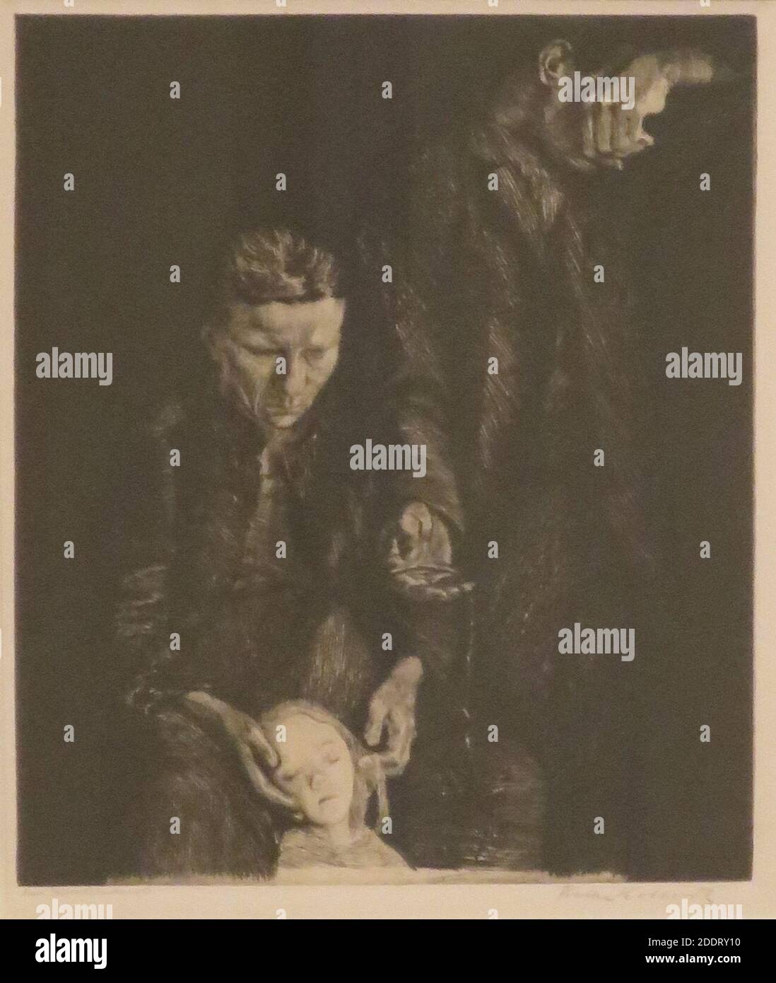 'The Downtrodden' by Käthe Kollwitz, etching Stock Photo Alamy