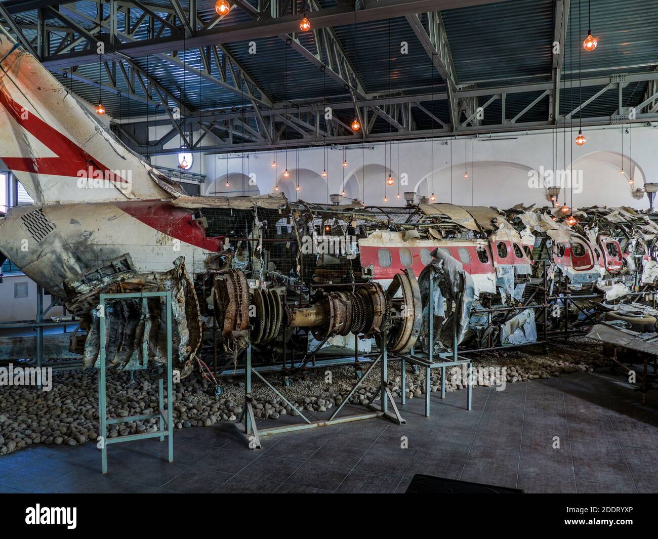 Museum for the Memory of Ustica in Bologna which houses the remains of the DC9 plane shot down on June 27, 1980. Italy Stock Photo