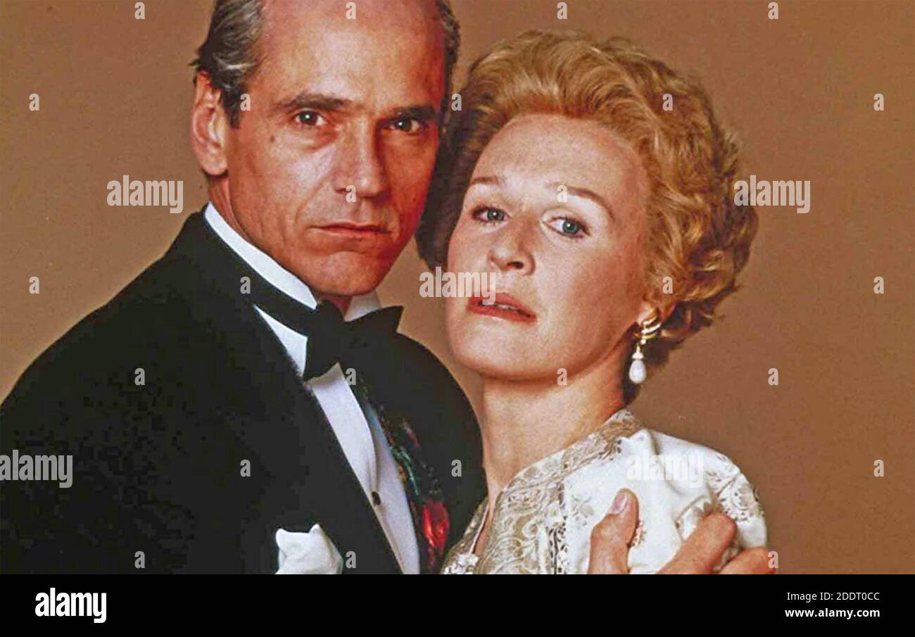 REVERSAL OF FORTUNE 1990 Warner Bros film with Glen Close and Jeremy Irons Stock Photo