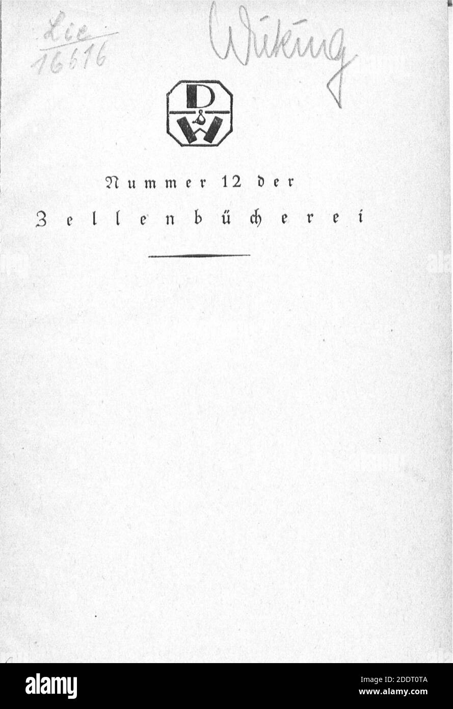 Klabund Deutsche Literaturgeschichte in einer Stunde 001. Stock Photo