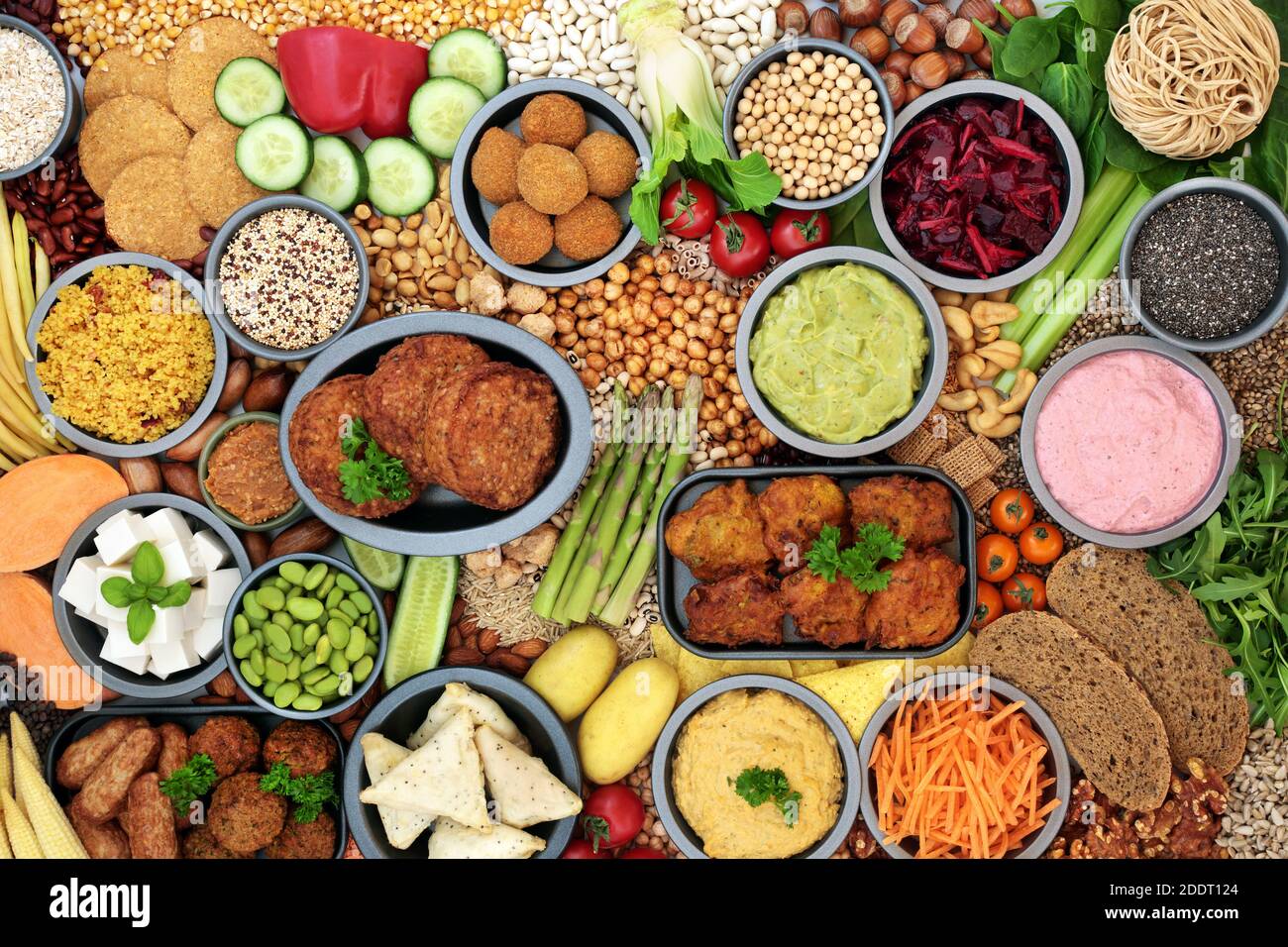 Vegan & vegetarian food for a healthy lifestyle with plant based foods