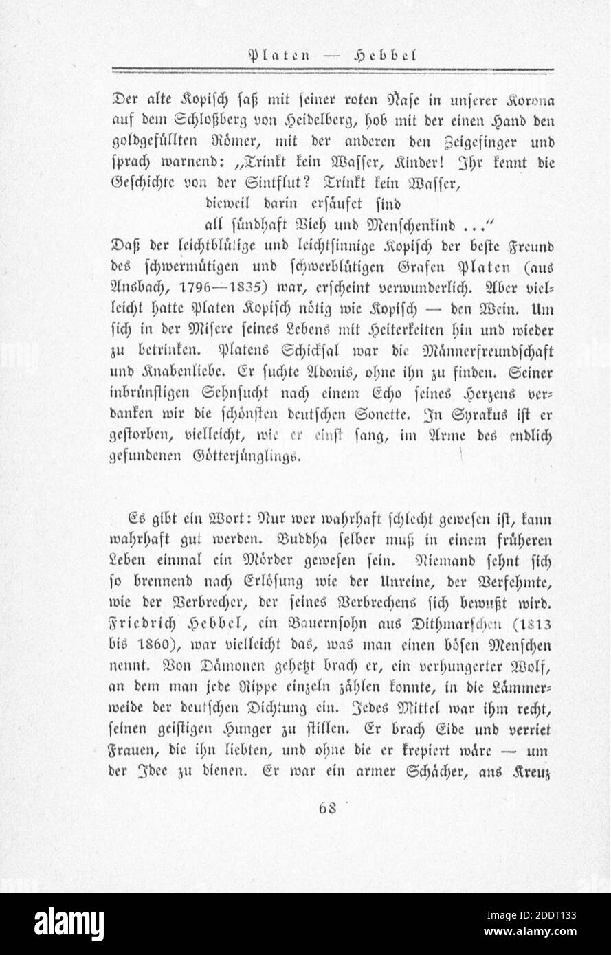 Klabund Deutsche Literaturgeschichte in einer Stunde 068. Stock Photo