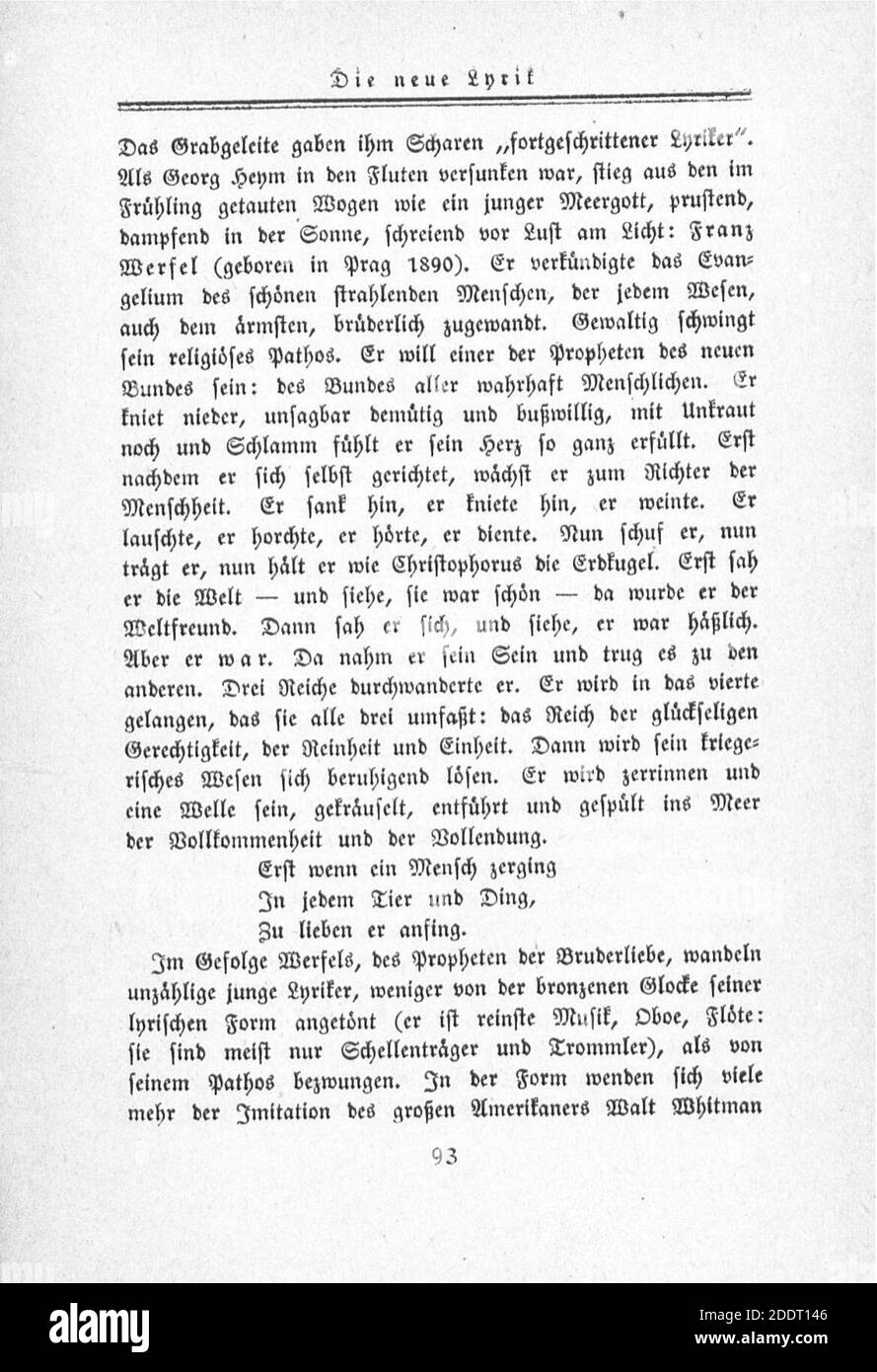 Klabund Deutsche Literaturgeschichte in einer Stunde 093. Stock Photo