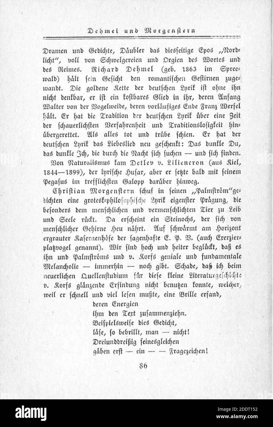 Klabund Deutsche Literaturgeschichte in einer Stunde 086. Stock Photo