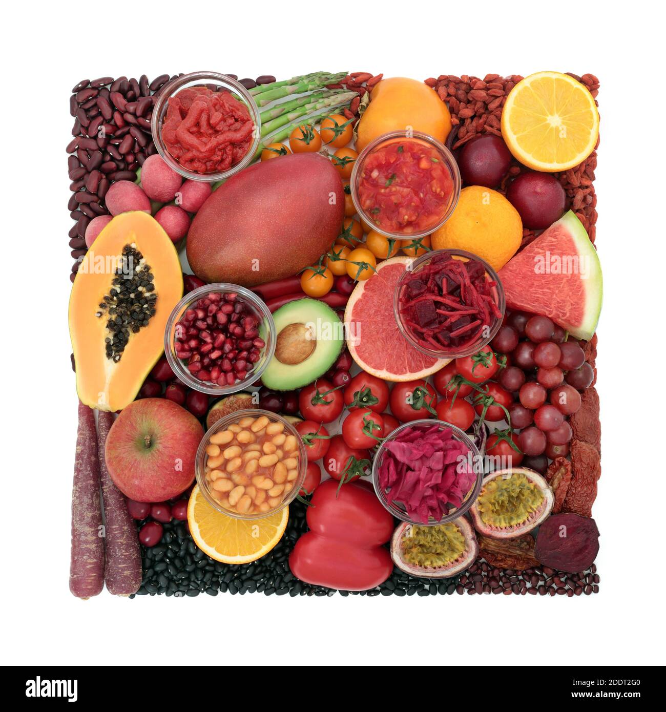 Vegan food high in lycopene & anthocyanins for a healthy heart with