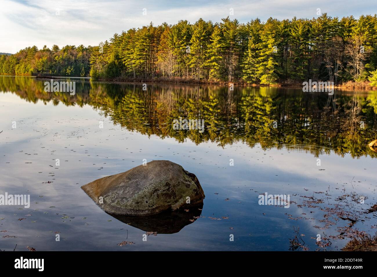 The Quabbin Reservoir at Gate 31 in New Salem, Massachusetts Stock Photo