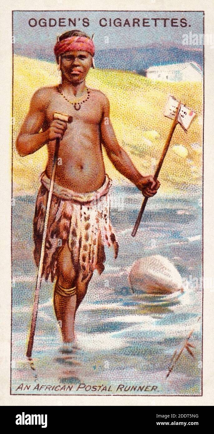 can you post cigarettes royal mail Antique cigarettes cards. Ogden's Cigarettes (series of Royal Mail). An  African Postal Runner (#22), Africa, 1909 Stock Photo