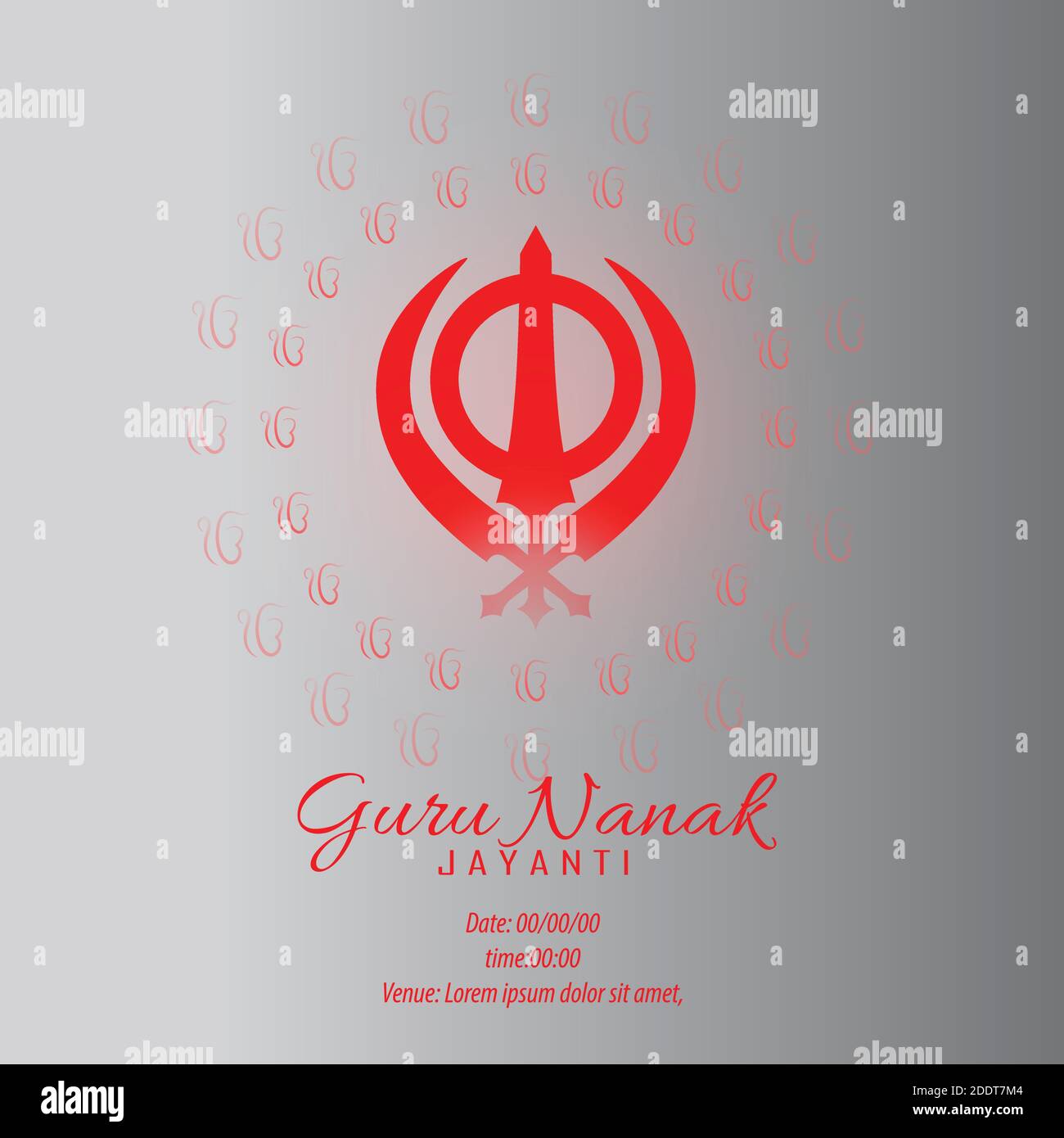 Vector Illustration for Guru Nanak Jayanti the birth anniversary of Guru Nanak dev ji. Abstract design. Stock Vector