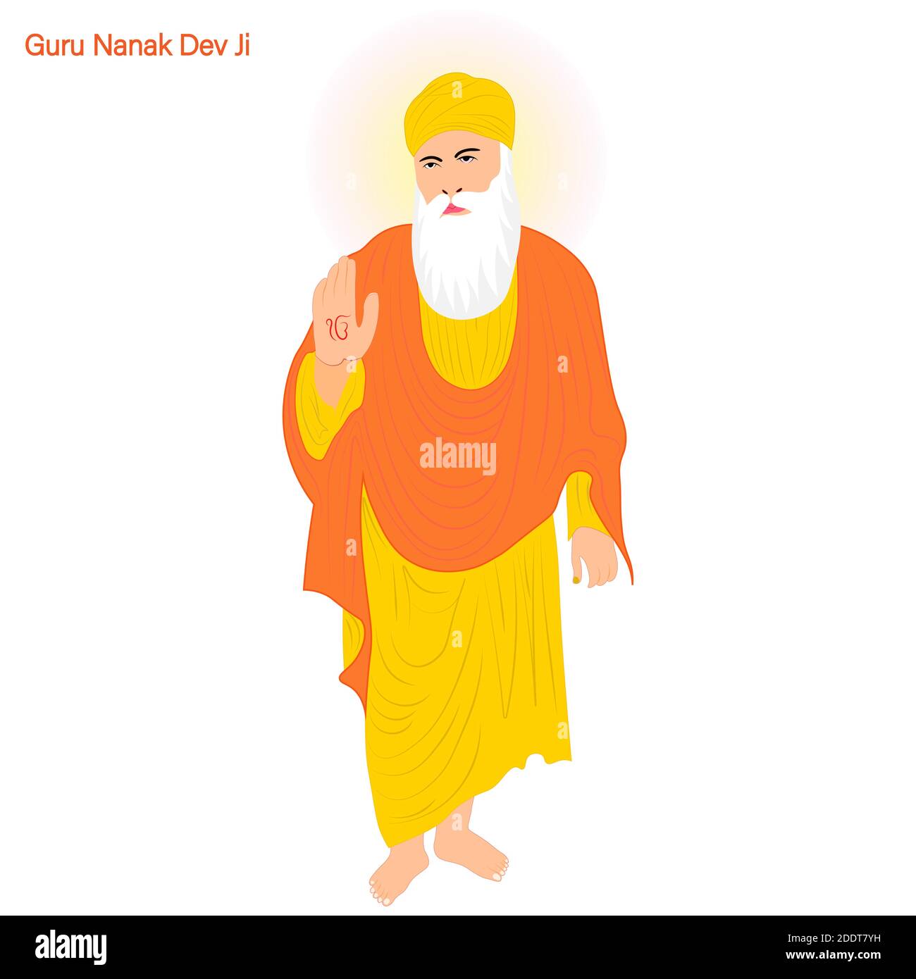 Vector Illustration for Guru Nanak Jayanti the birth anniversary of Guru Nanak dev ji. Abstract design. Stock Vector