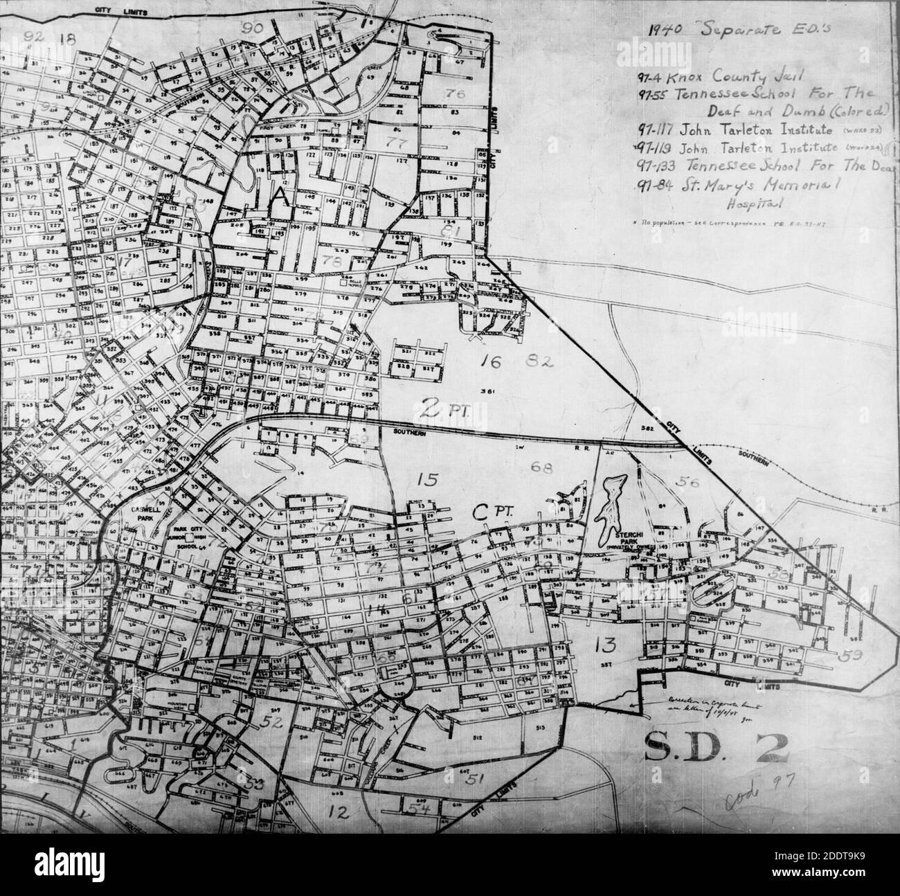 Knoxville map Black and White Stock Photos & Images Alamy