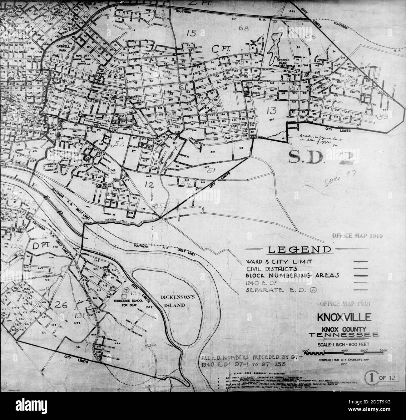 Knoxville map Black and White Stock Photos & Images Alamy