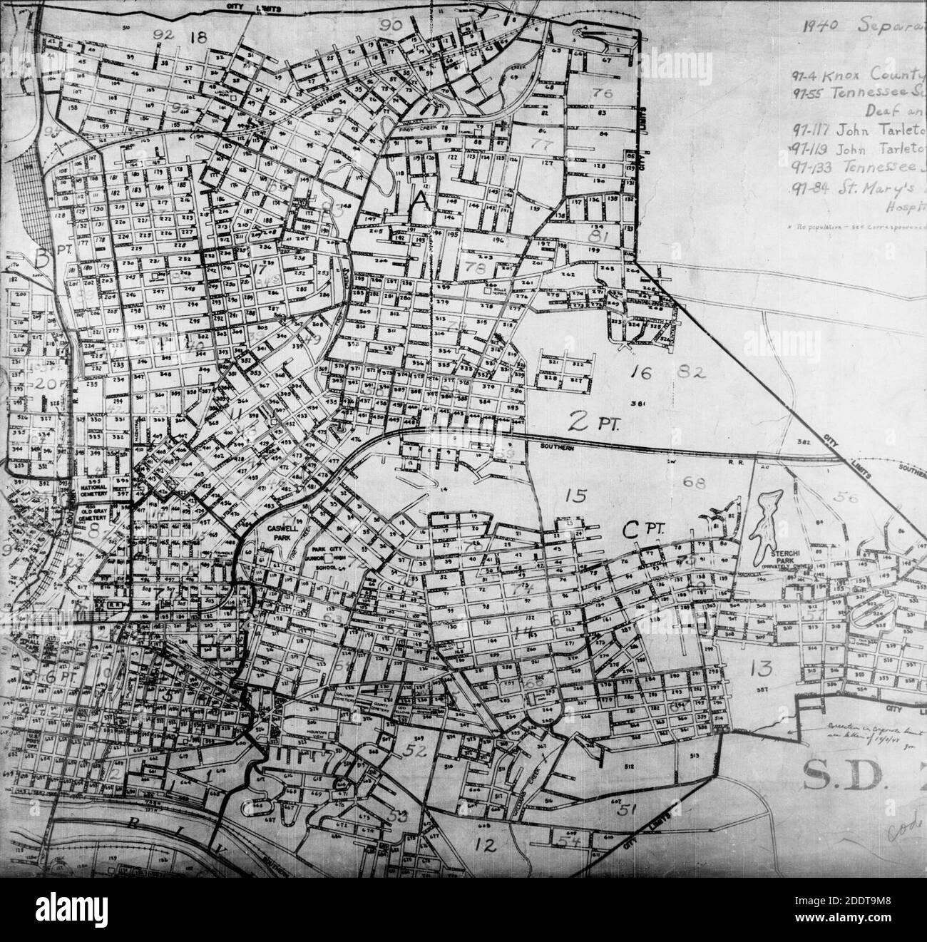 Knoxville map Black and White Stock Photos & Images Alamy