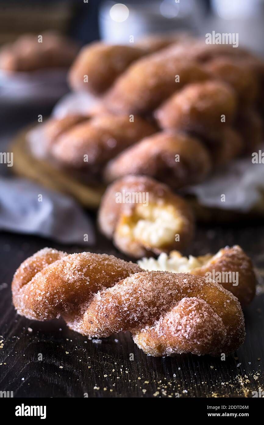 Delicious twisted Korean doughnuts Kkwabaegi. The perfect meal for