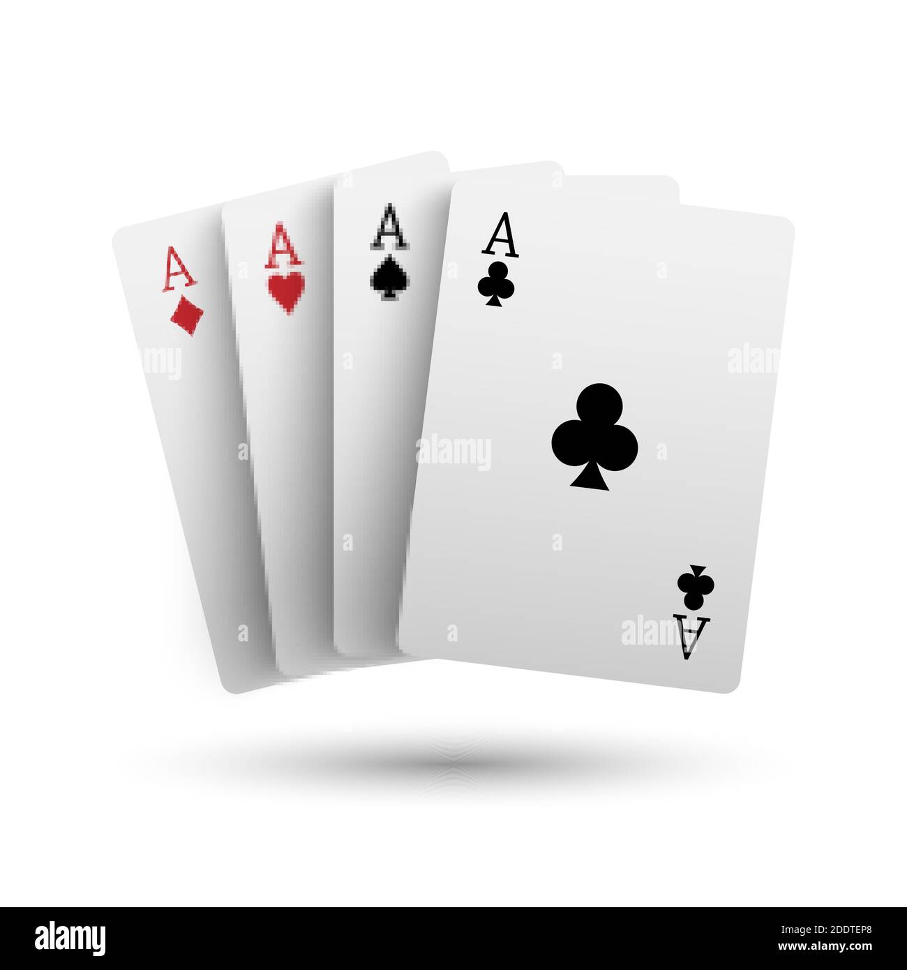 Four aces poker card isolated on white background, vector illustration  Stock Vector Image & Art - Alamy