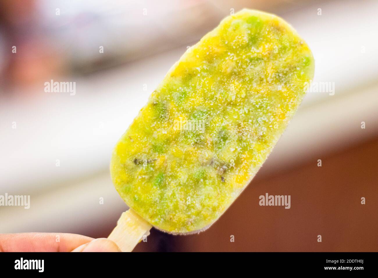 An avocado ice cream bar from a shop in Metro Manila, Philippines Stock