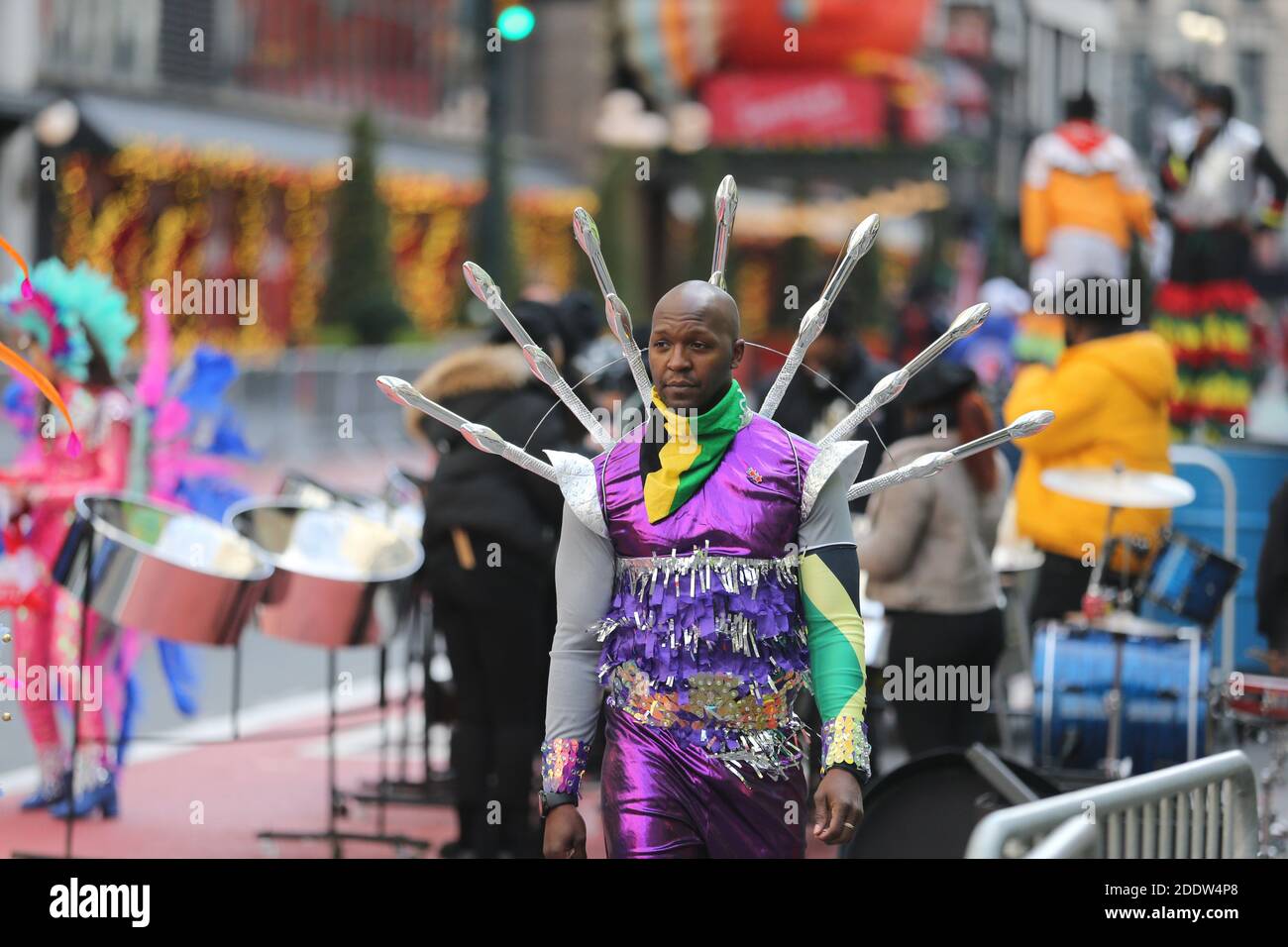 New York, N.Y/USA – 25th Nov. 2020: Performers pose for photos during the 94th Macy's Thanksgiving Day Parade. Credit: Gordon Donovan/Alamy Live News Stock Photo