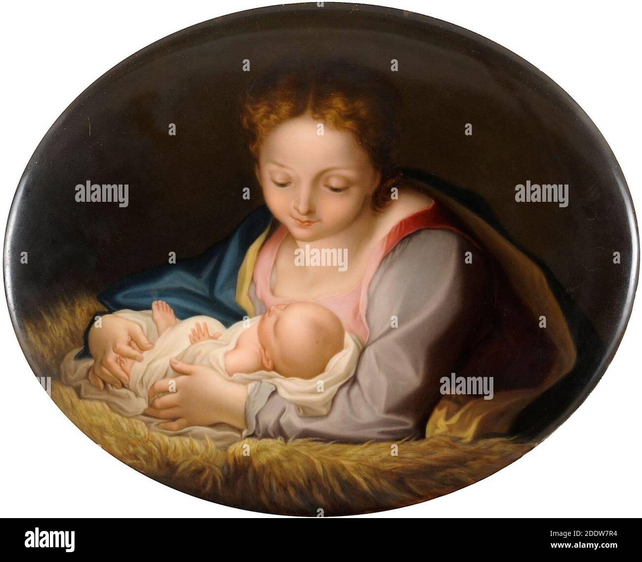 KPM-Bildplatte Mutter mit Kind Stock Photo - Alamy