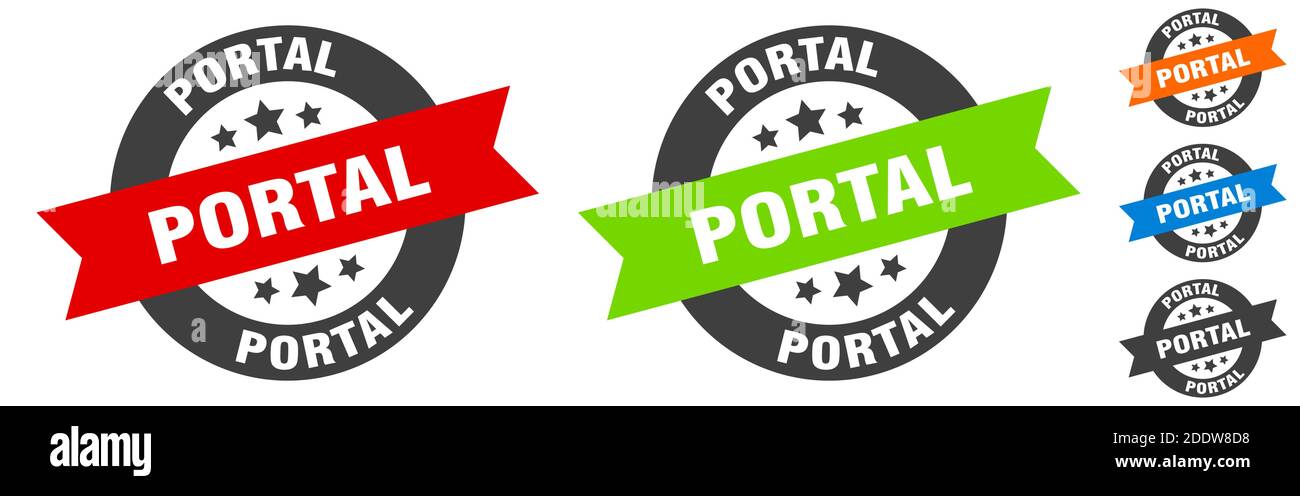 Portal red sign blue Stock Vector Images - Alamy