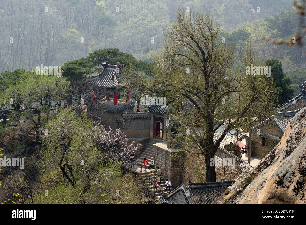 Monastery on the territory of the national park. Qianshan National Park, Anshan, Liaoning Province, China Stock Photo