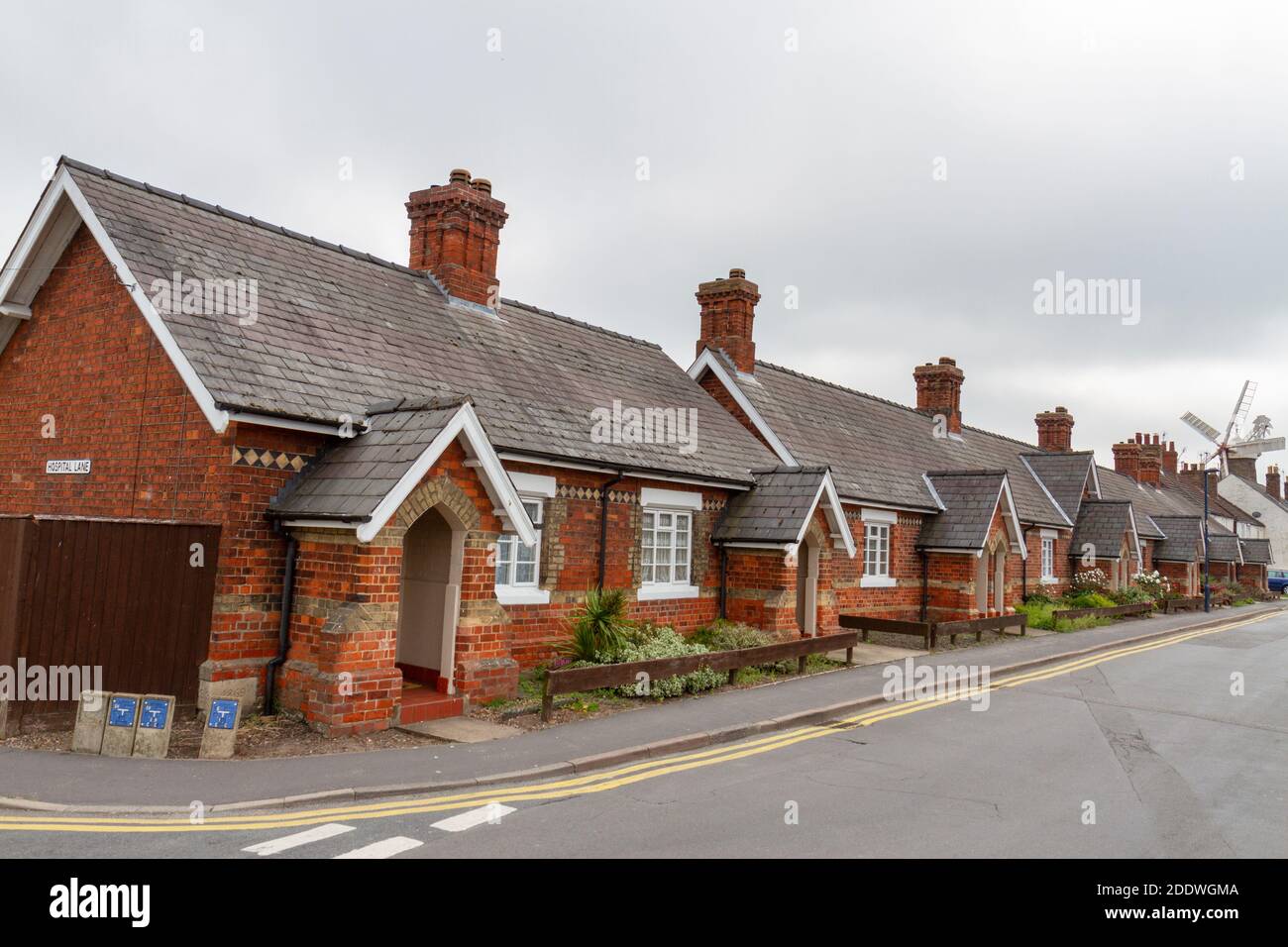 A line of almhouses (c.1873) on Willoughby Road in Boston, Lincolnshire