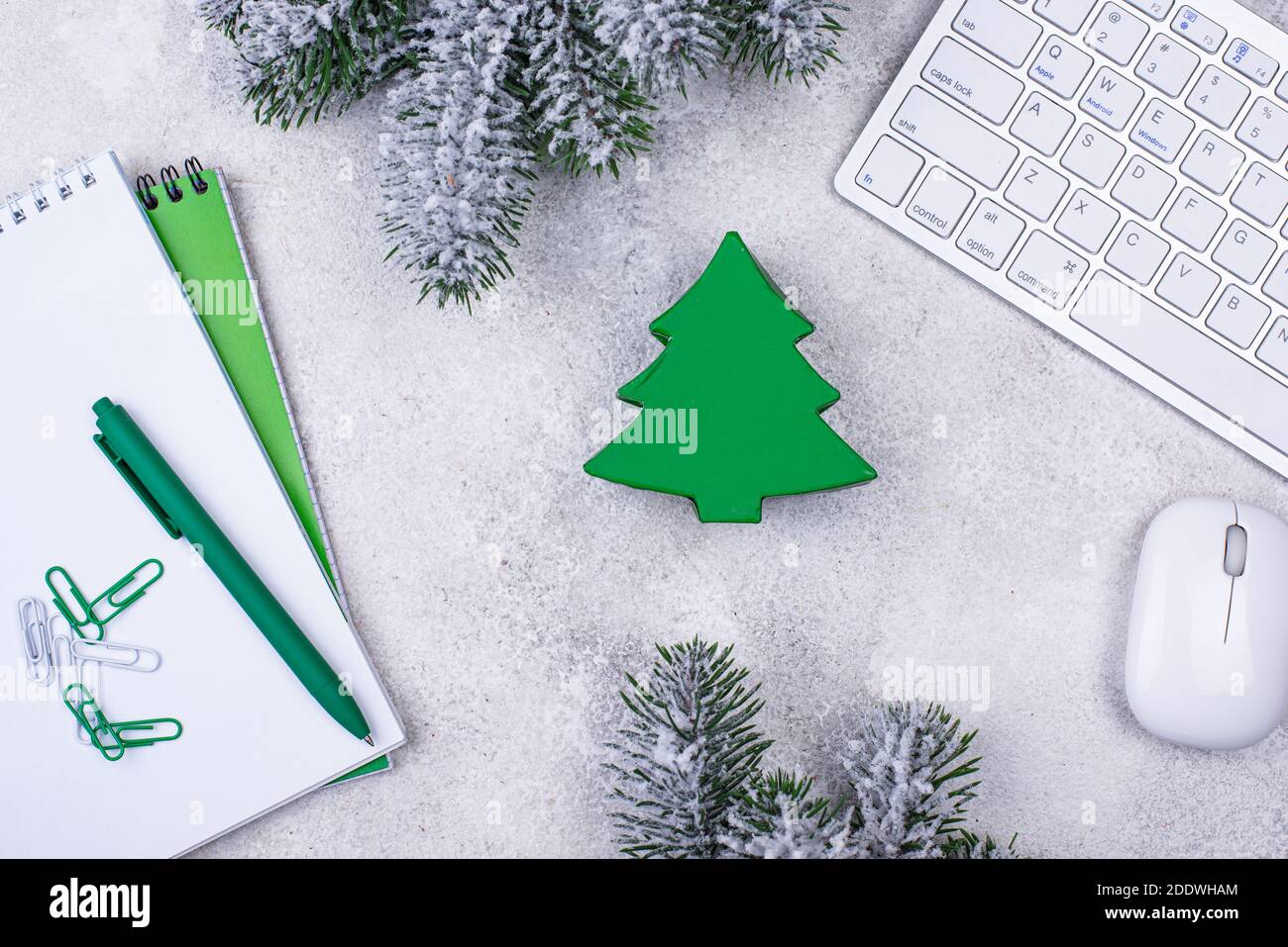 Christmas gift in office workplace Stock Photo - Alamy