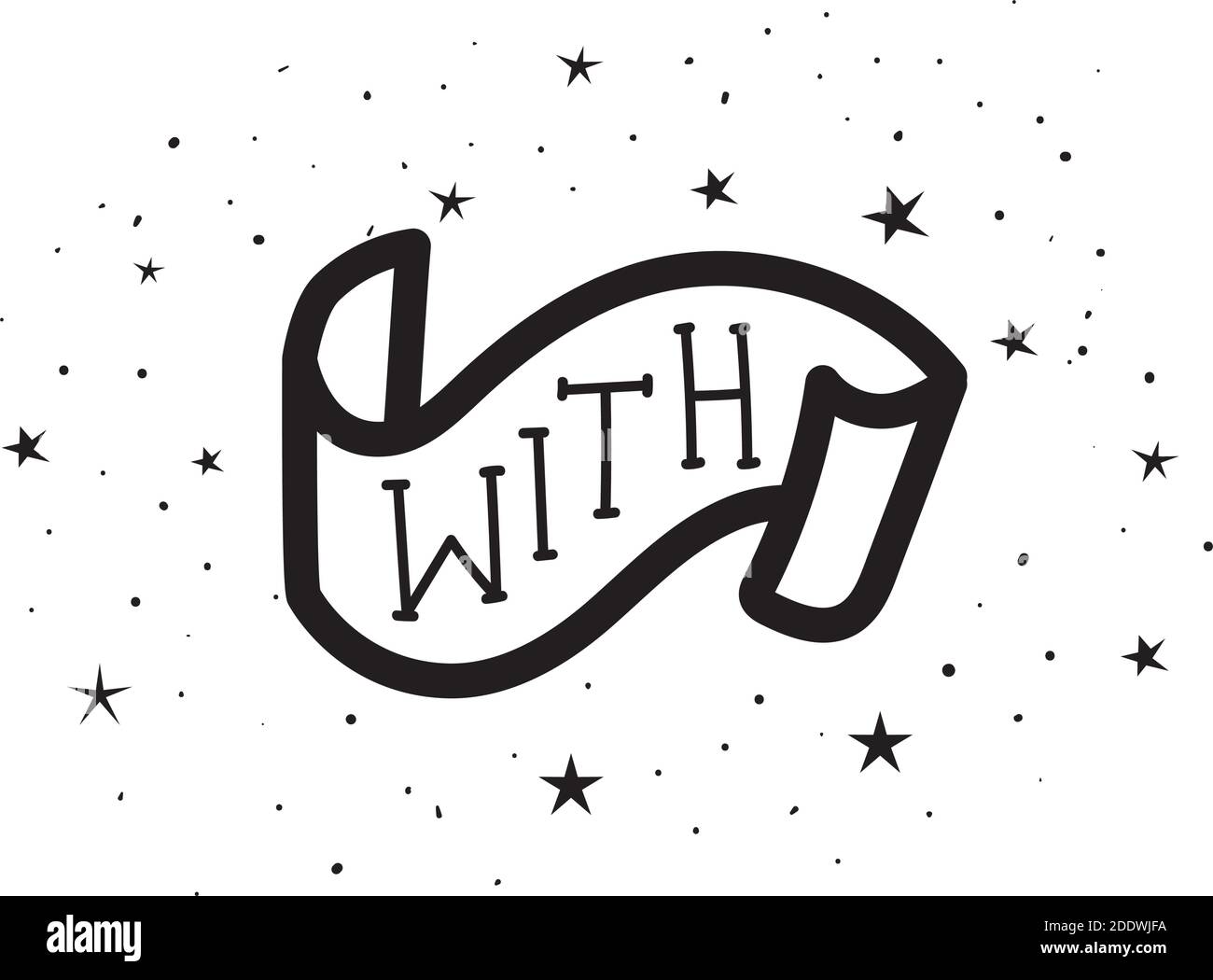 with catchword in a shape over white background Stock Vector Image ...