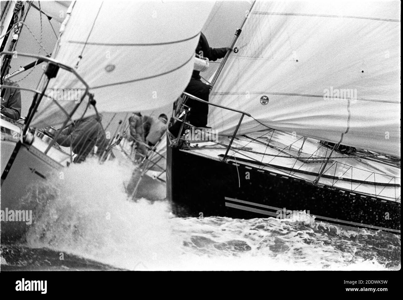 AJAXNETPHOTO. JULY,1979. COWES, ENGLAND. - ADMIRAL'S CUP -  START OF THE FIRST INSHORE RACE ON THE ROYAL YACHT SQUADRON LINE OFF COWES. PHOTO:JONATHAN EASTLAND/AJAX REF:7902081 6 Stock Photo