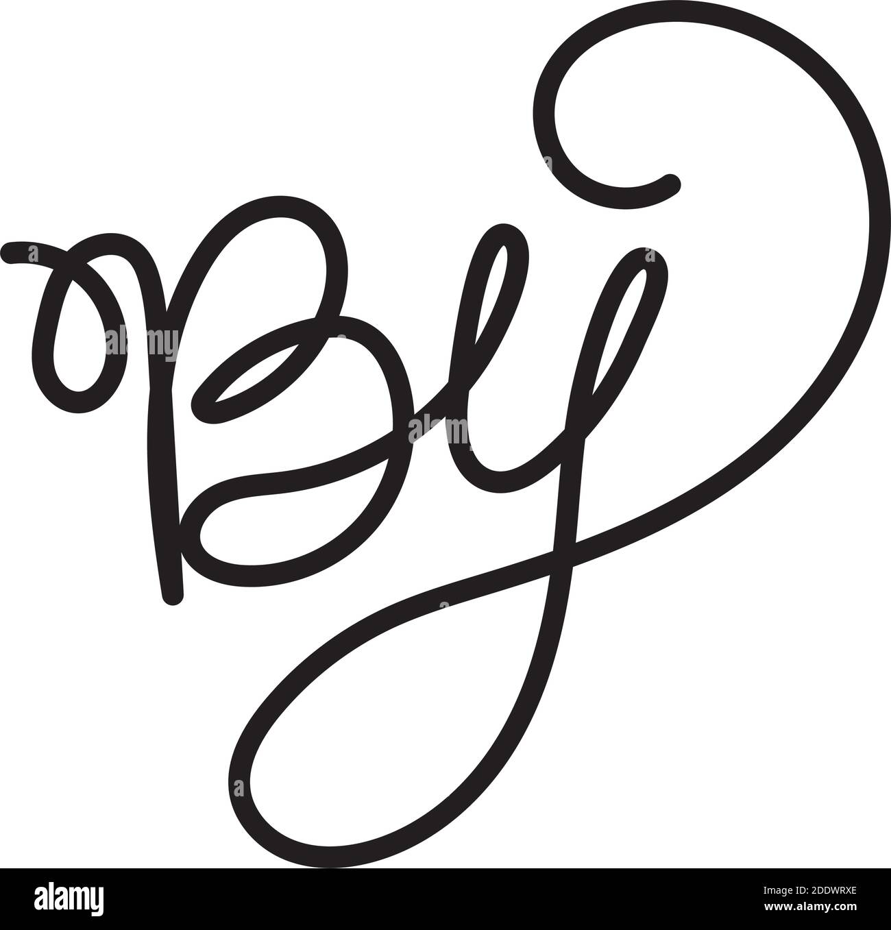 Cursive capital letters Black and White Stock Photos & Images - Alamy