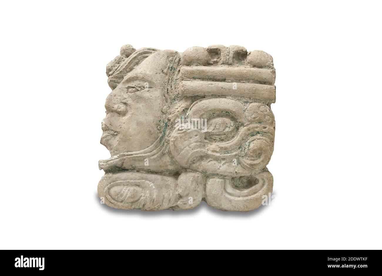 Palenque numeric glyph. Mayan culture, 600 AD. Museum of the Americas, Madrid, Spain Stock Photo