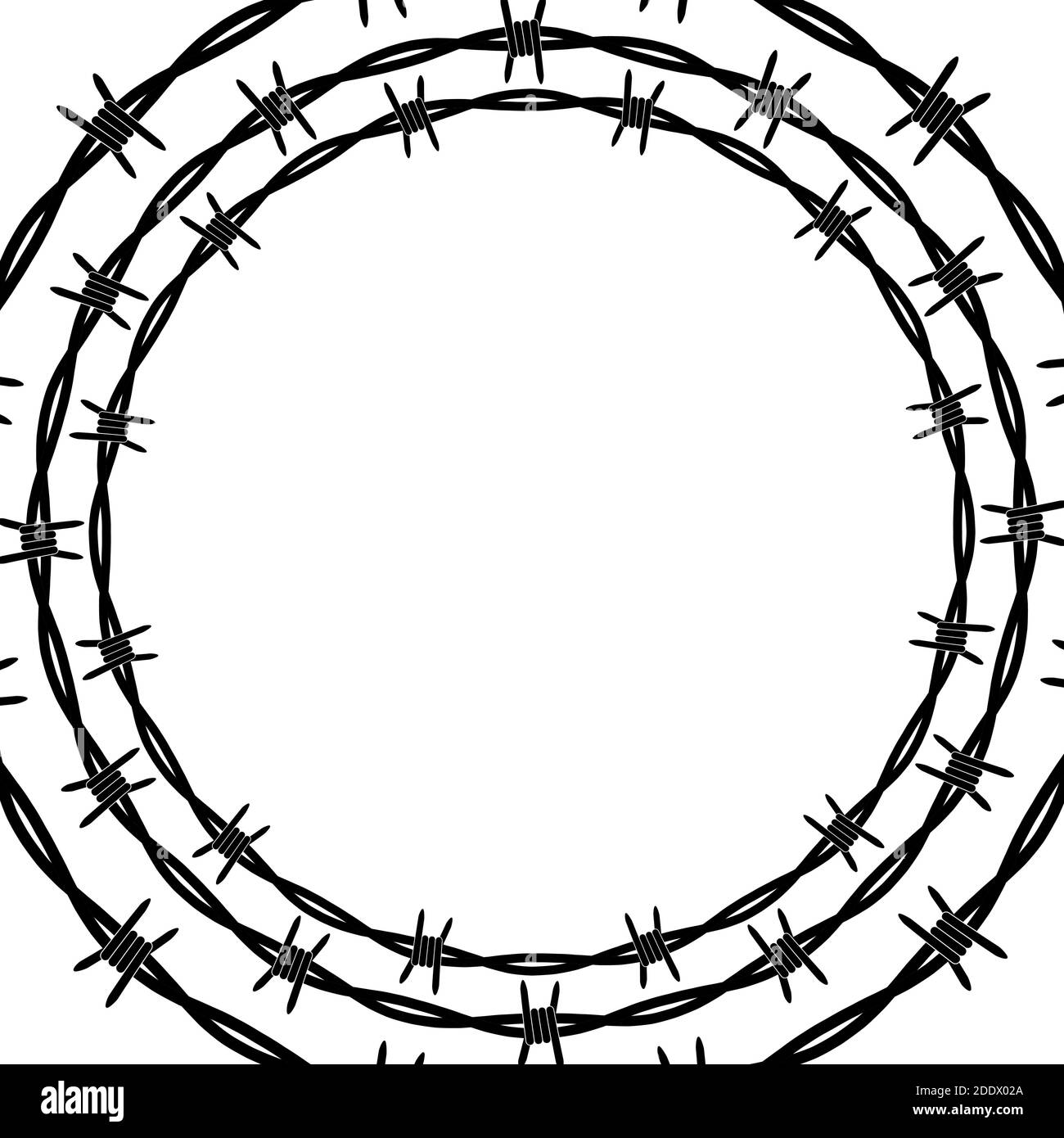 Disease, conclusion symbol, sign. Barbed wire background. Vector Illustration EPS10 Stock Vector