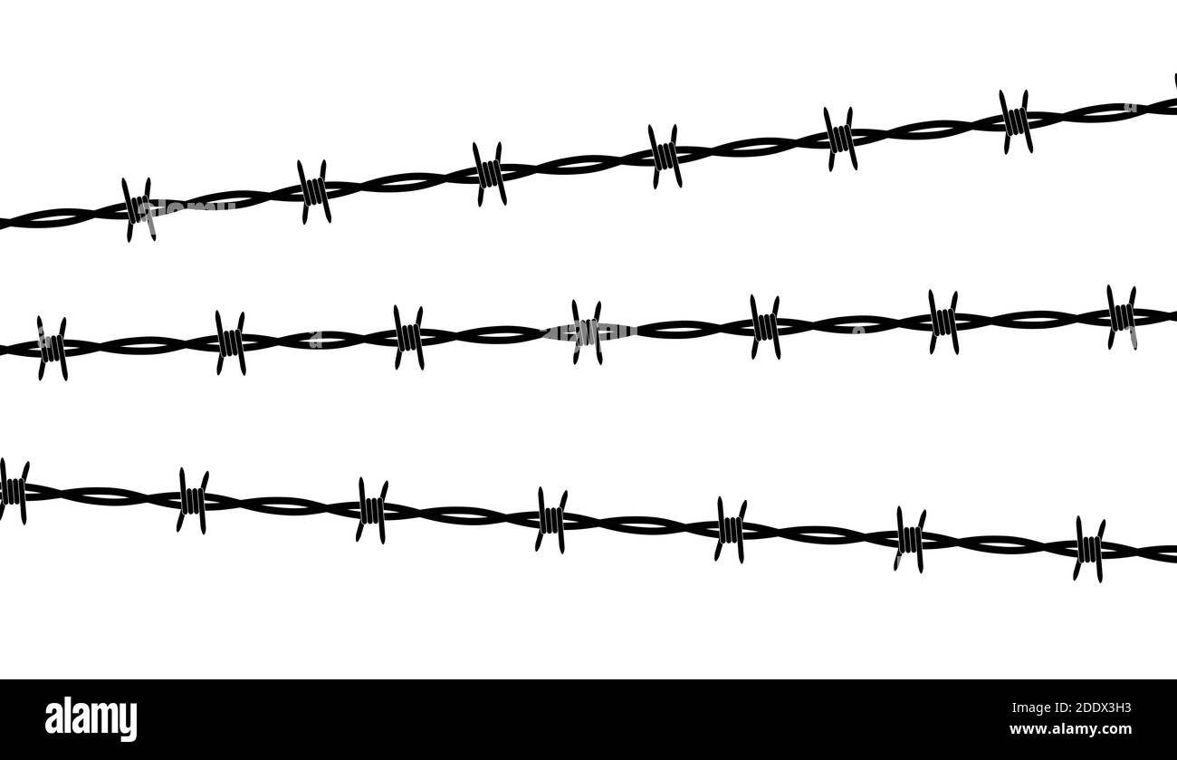 Disease, conclusion symbol, sign. Barbed wire isolated on white background. Vector Illustration EPS10 Stock Vector