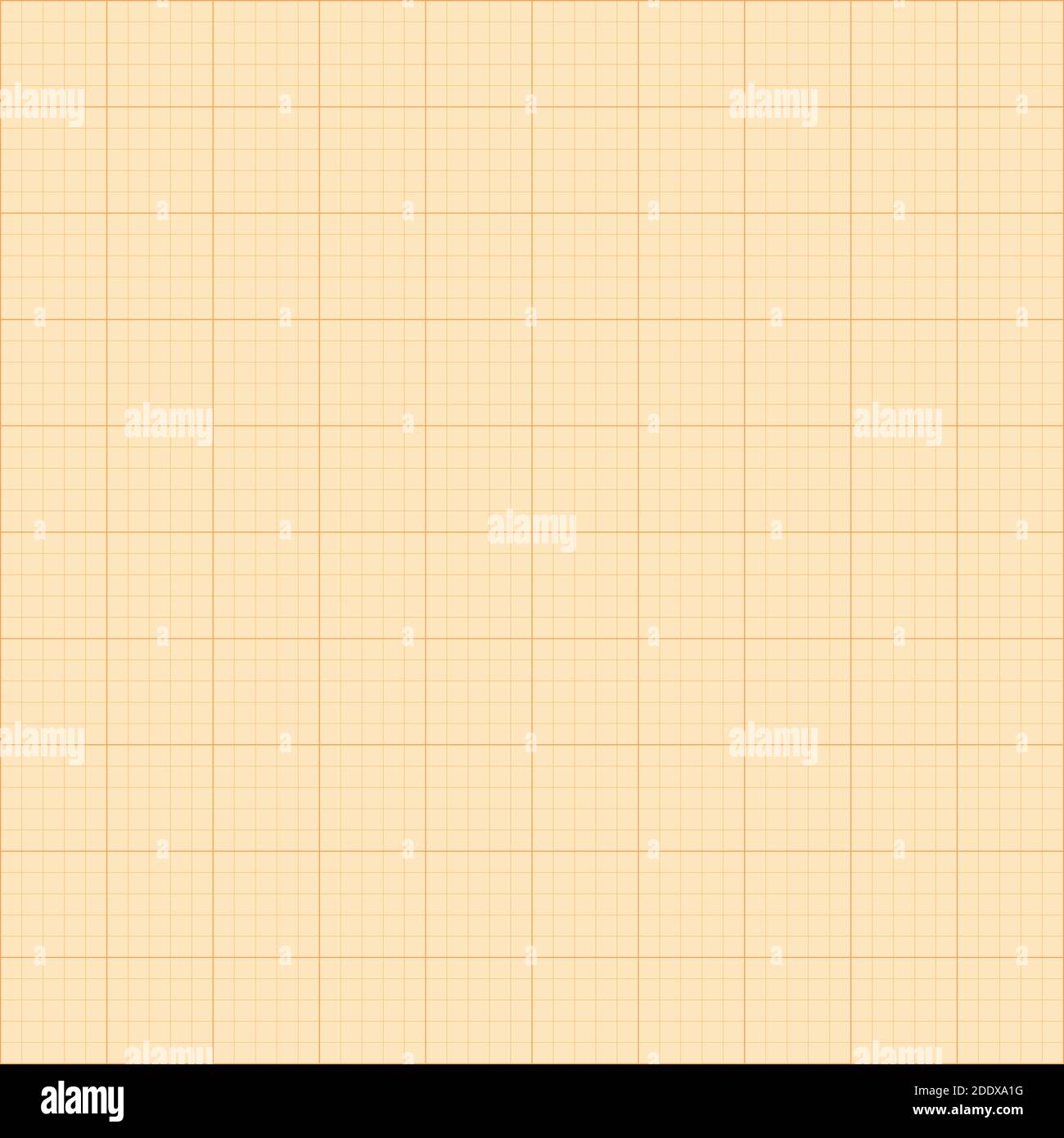 Old sepia graph paper square grid background. Stock Vector