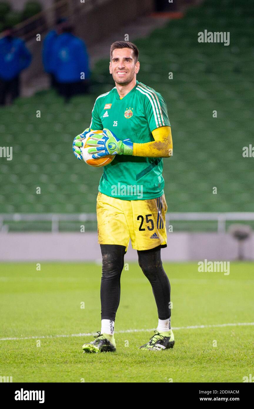Dublin, Ireland. 26th Nov, 2020. Paul Gartler of Rapid during the Europa League Group B match between Dundalk FC and SK Rapid Wien at Aviva Stadium in Dublin, Ireland on November 26, 2020 (Photo by Andrew SURMA/ Credit: Sipa USA/Alamy Live News Stock Photo