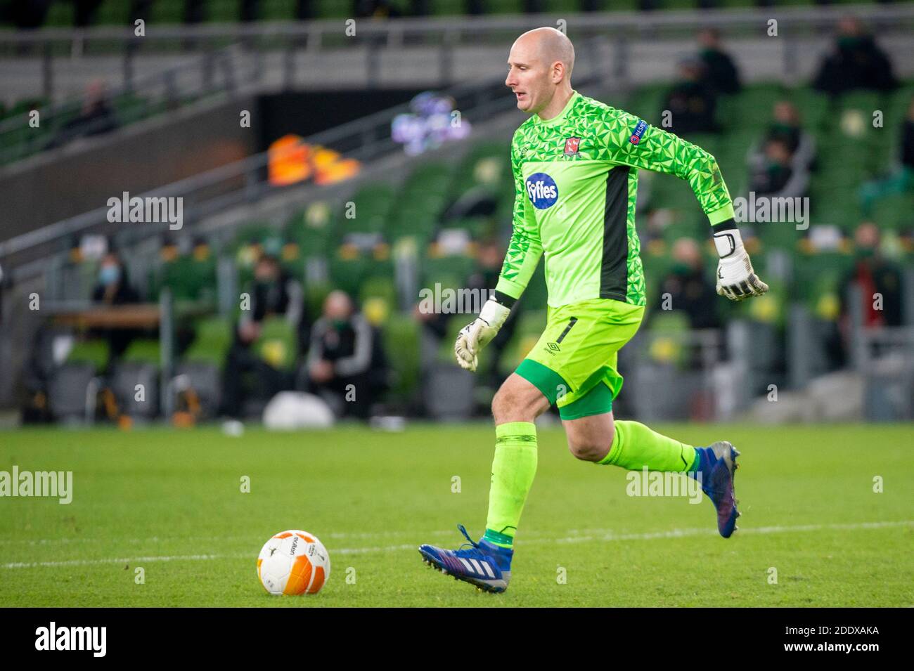 Dublin, Ireland. 26th Nov, 2020. Gary Rogers of Dundalk during the Europa League Group B match between Dundalk FC and SK Rapid Wien at Aviva Stadium in Dublin, Ireland on November 26, 2020 (Photo by Andrew SURMA/ Credit: Sipa USA/Alamy Live News Stock Photo
