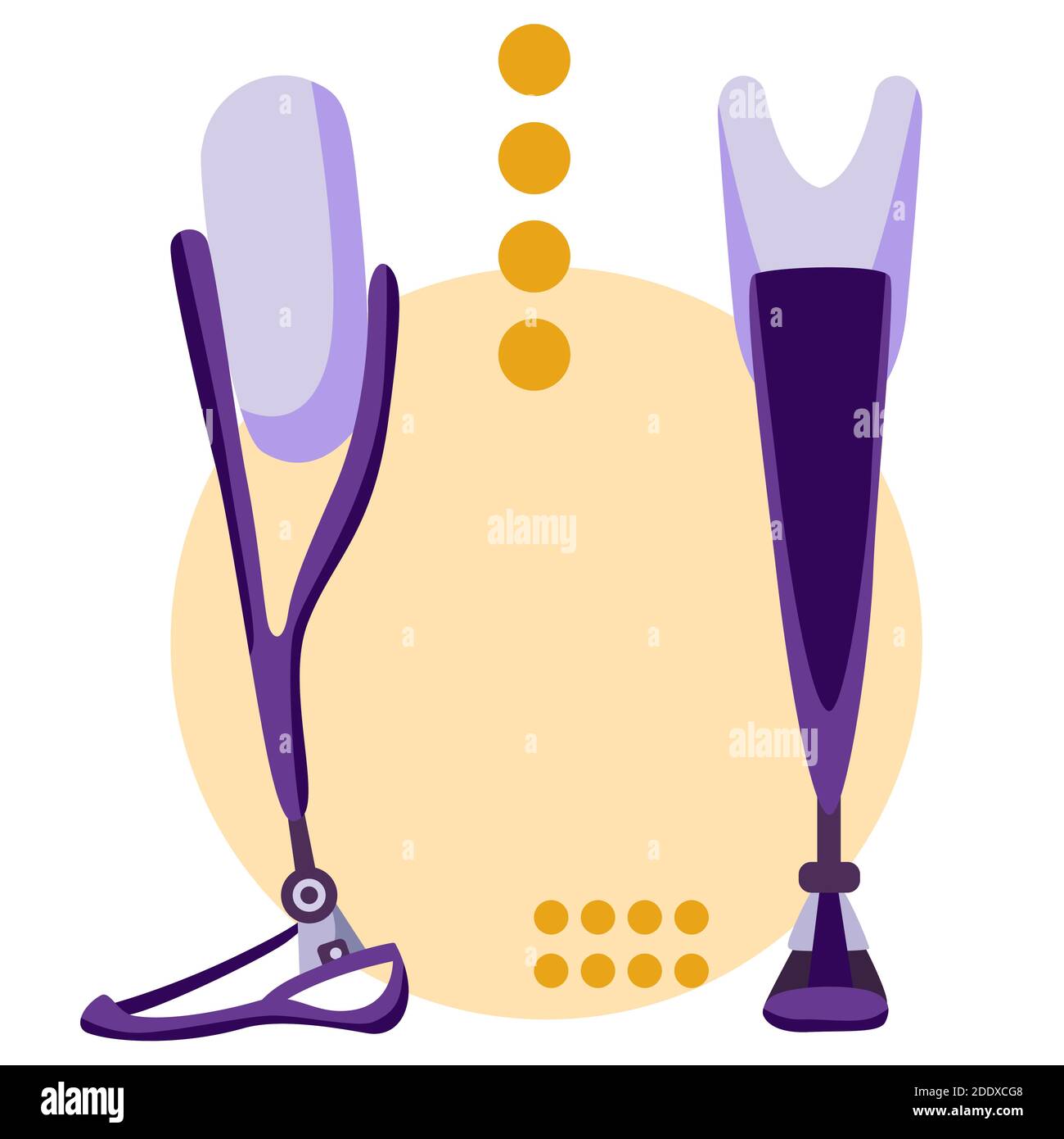 Adaptable prosthetics .Missing body part replacing. Mechanical artificial limb. Bionic foot