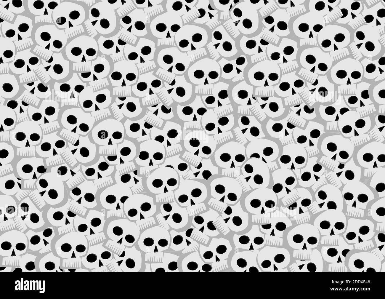 Abstract vector background with cartoon human skull pattern design ...