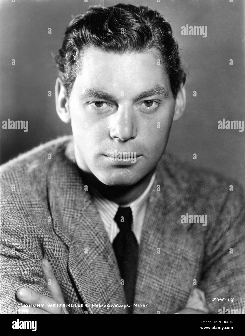JOHNNY WEISSMULLER Publicity Portrait around time he made TARZAN'S NEW YORK ADVENTURE 1942